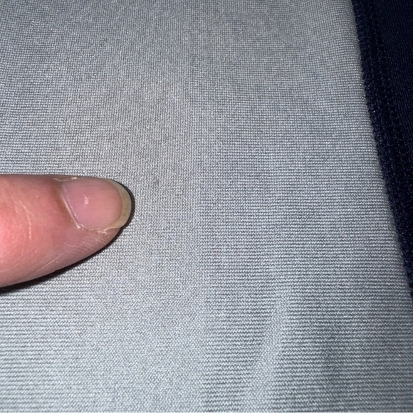 Under Armour Capri Leggings Compression Heat Gear Navy Blue and Gray Size Large - Picture 9 of 9